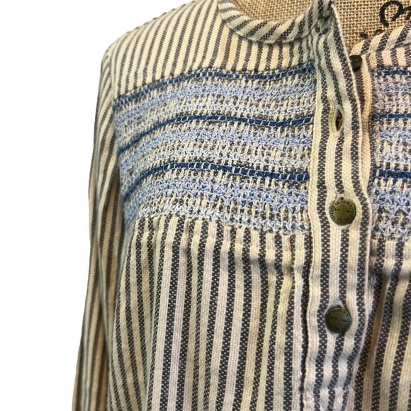 Current Elliott Cottage French Country Smocked Pop Over Blouse Size 2 - Picture 3 of 10